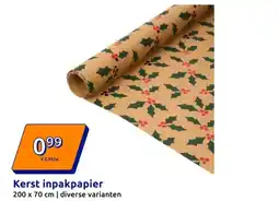 Action Kerst inpakpapier aanbieding