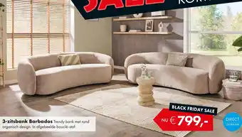 Woonsquare 3-zitsbank Barbados aanbieding