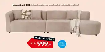 Woonsquare Loungebank Cliff aanbieding