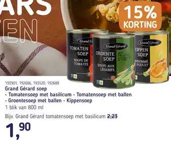 Van Hoeckel Grand Gérard soep aanbieding