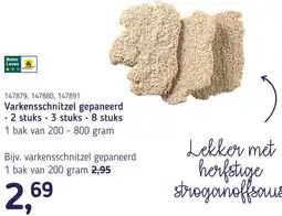 Van Hoeckel Varkensschnitzel gepaneerd aanbieding