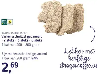 Van Hoeckel Varkensschnitzel gepaneerd aanbieding