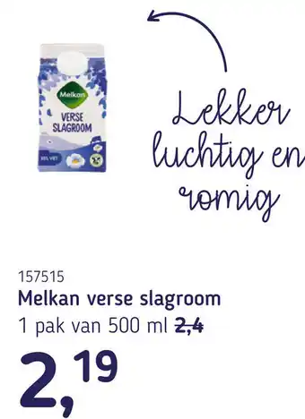 Van Hoeckel Melkan verse slagroom aanbieding