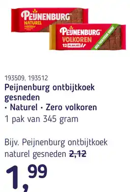 Van Hoeckel Peijnenburg ontbijtkoek gesneden aanbieding