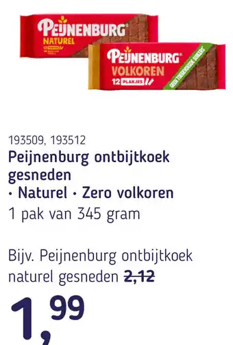 Van Hoeckel Peijnenburg ontbijtkoek gesneden aanbieding