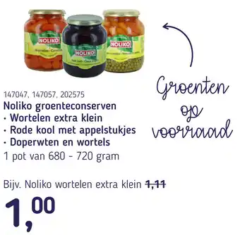 Van Hoeckel Noliko groenteconserven aanbieding