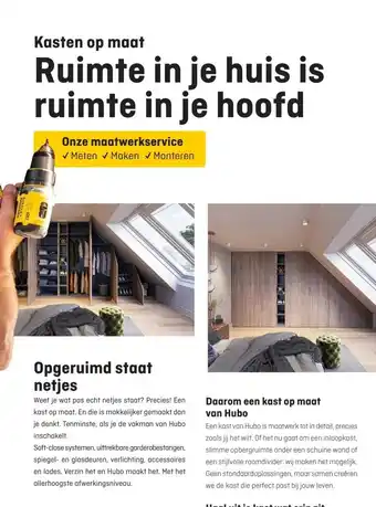 Hubo Onze maatwerkservice aanbieding