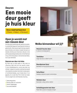 Hubo Een mooie deur geeft je huis kleur aanbieding