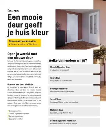 Hubo Een mooie deur geeft je huis kleur aanbieding