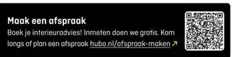 Hubo Maak een afspraak aanbieding