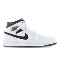 Foot Locker Jordan 1 Mid Sneakers Heren - Wit - Maat 42.5 - Leer, Synthetisch aanbieding