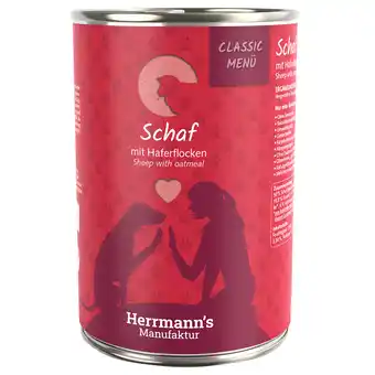 Zooplus Voordeelpakket: Herrmann's Bio-Menu 12 x 400 g - Schaap met Bio-Havervlokken aanbieding