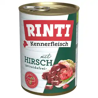 Zooplus Voordeelverpakking RINTI Kennerfleisch 24 x 400 g - hert aanbieding
