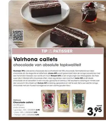 HANOS Valrhona chocolade callets aanbieding