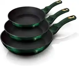 Bol.com BerlingerHaus 6168 - 3 delige pannenset - Emerald collection aanbieding