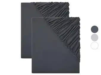 Lidl LIVARNO home 2 jersey hoeslakens 90-100 x 200 cm aanbieding