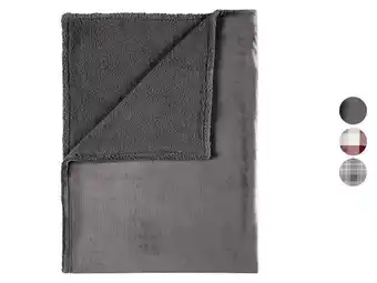 Lidl LIVARNO Fleece plaid 150 x 200 cm aanbieding