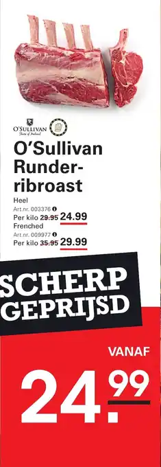 Sligro O'Sullivan Runderribroast aanbieding