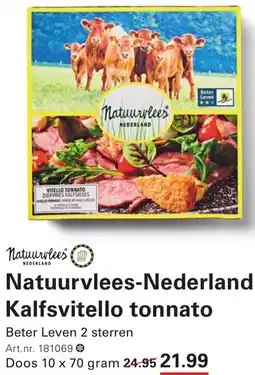 Sligro Natuurvlees-Nederland Kalfsvitello tonnato aanbieding
