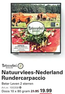 Sligro Natuurvlees-Nederland Rundercarpaccio aanbieding