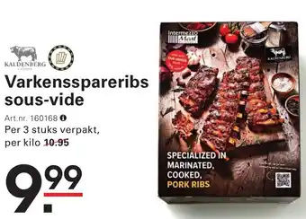 Sligro Varkensspareribs sous-vide aanbieding