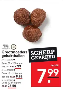 Sligro Grootmoeders gehaktballen aanbieding