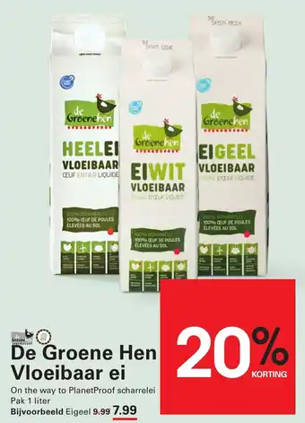 Sligro De Groene Hen Vloeibaar ei aanbieding