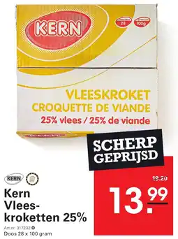 Sligro Kern Vleeskroketten 25% aanbieding