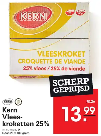 Sligro Kern Vleeskroketten 25% aanbieding