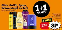 Kruidvat Gliss, Got2b, Syoss, Schwarzkopf en Taft aanbieding