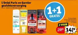 Kruidvat L'Oréal Paris en Garnier gezichtsverzorging aanbieding