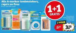Kruidvat Alle A-merken tandenstokers, ragers en floss aanbieding