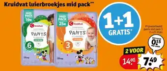 Kruidvat Kruidvat Luierbroekjes mid pack aanbieding