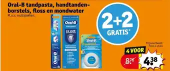 Kruidvat Oral-B tandpasta, handtandenborstels, floss en mondwater aanbieding