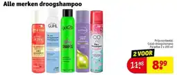 Kruidvat Alle merken droogshampoo aanbieding