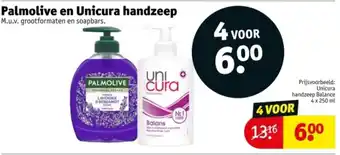 Kruidvat Palmolive en Unicura Handzeep aanbieding