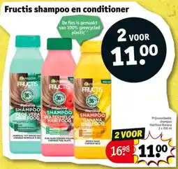 Kruidvat Fructis shampoo en conditioner aanbieding