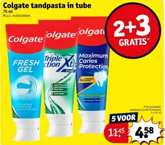 Kruidvat Colgate tandpasta in tube aanbieding