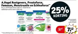 Kruidvat A.Vogel Rustgevers, Prostaforce, Famosan, Menstruatie en Echinaforce aanbieding