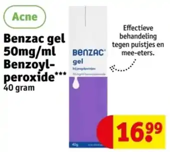 Kruidvat Benzac gel 50mg / mL Benzoylperoxide aanbieding