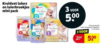 Kruidvat Kruidvat luiers en luierbroekjes mini pack aanbieding