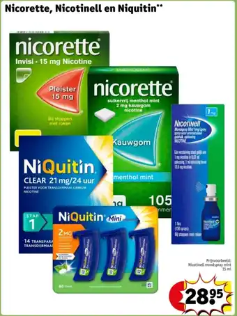 Kruidvat Nicorette, Nicotinell en Niquitin aanbieding