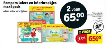 Kruidvat Pampers luiers en luierbroekjes maxi pack aanbieding
