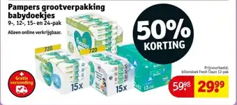 Kruidvat Pampers grootverpakking babydoekjes aanbieding