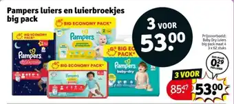 Kruidvat Pampers luiers en luierbroekjes big pack aanbieding