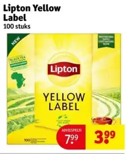 Kruidvat Lipton Yellow Label aanbieding