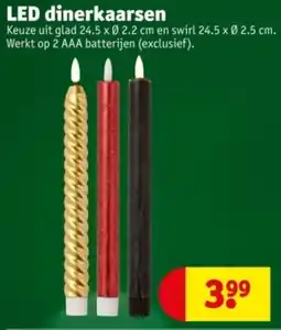 Kruidvat LED dinerkaarsen aanbieding