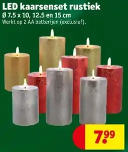 Kruidvat LED kaarsenset rustiek aanbieding