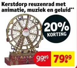 Kruidvat Kerstdorp reuzenrad met animatie, muziek en geluid aanbieding