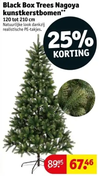 Kruidvat Black Box Trees Nagoya kunstkerstbomen aanbieding